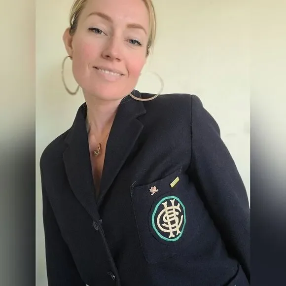 Bernstein Navy Wool Prep Jacket S-M - Picture 2 of 12